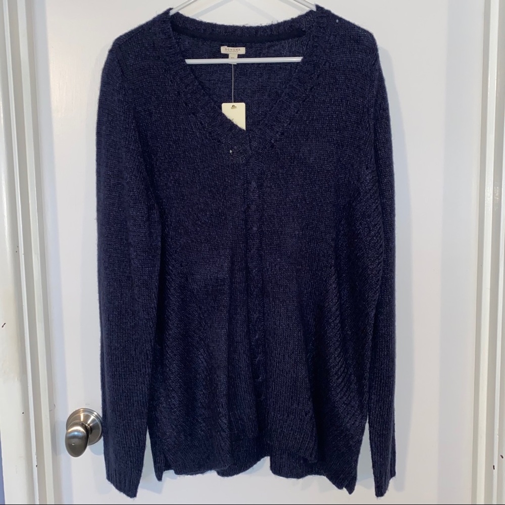 Sonoma Blue Cable Knit Sweater NWT
